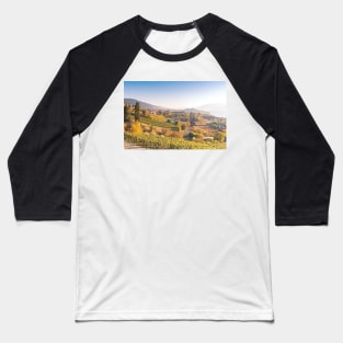 Naramata Wine Region Autumn Landscape Panorama Baseball T-Shirt